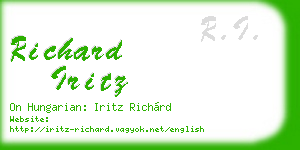 richard iritz business card